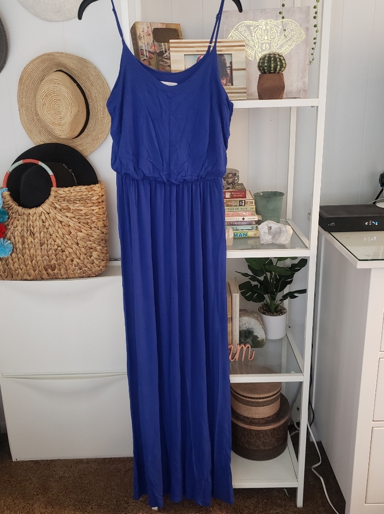 Womens Blue Cotton Sundress